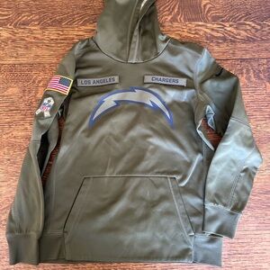 Nike Chargers green salute to hero’s hoodie #NFL #Chargers